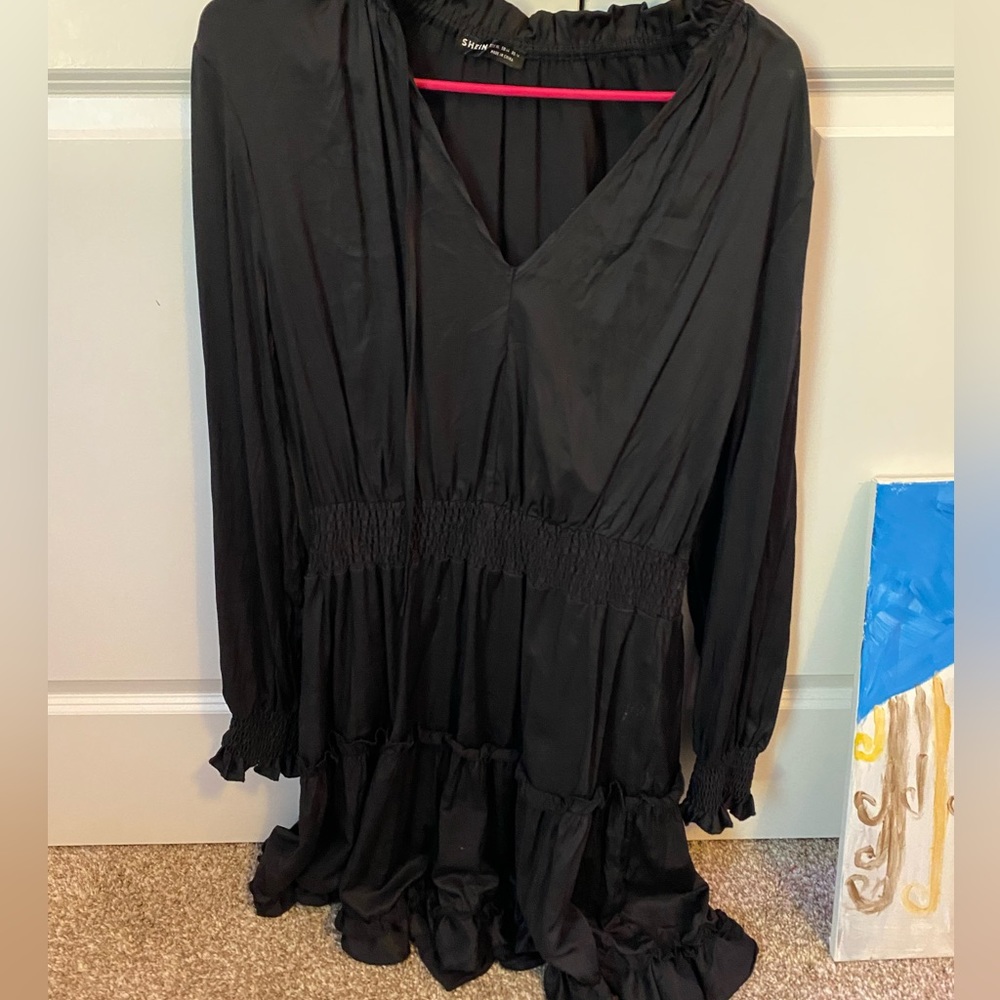 black shein dress